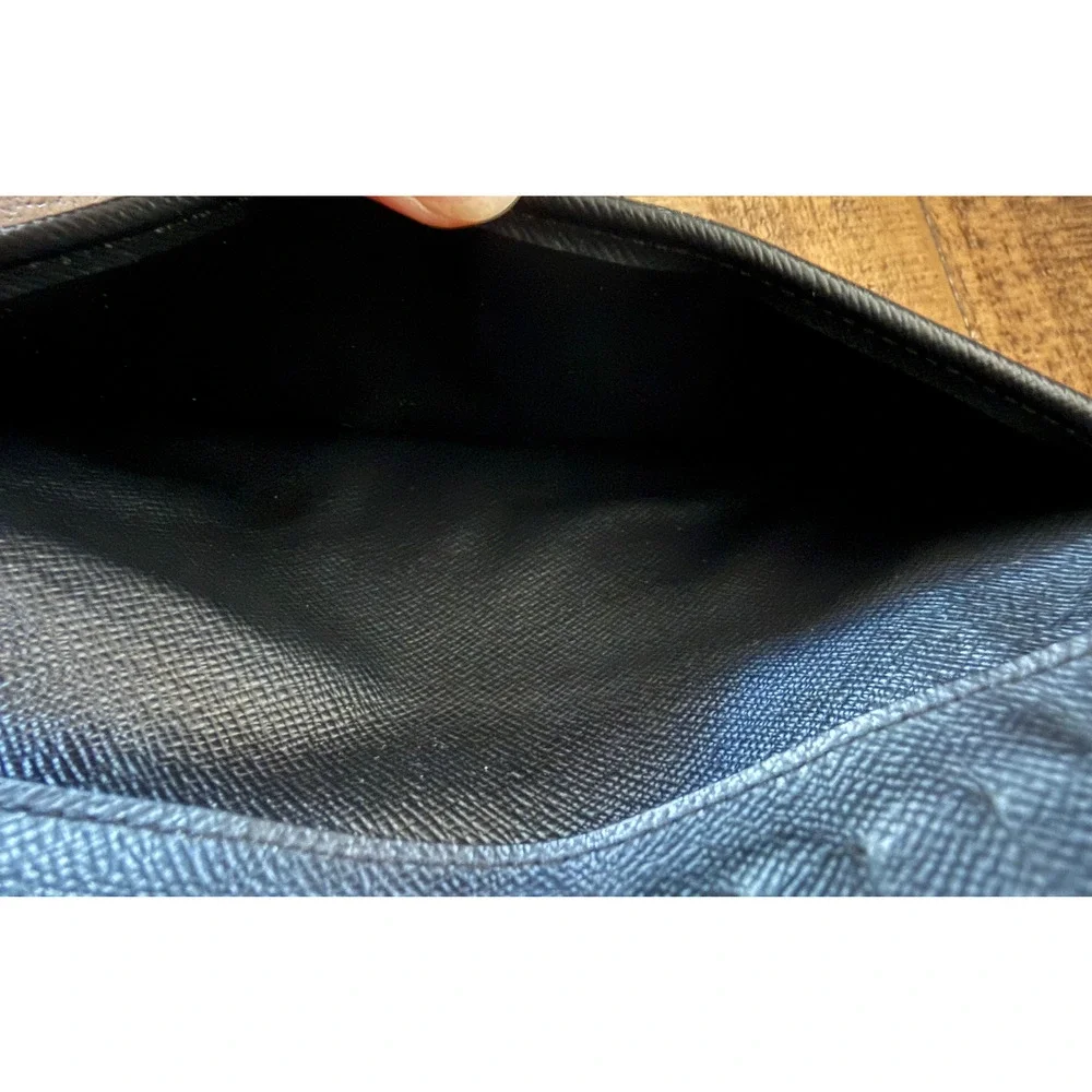 Louis Vuitton Wallet Mens Black Monogram Canvas Long Zip Around Spain Logo